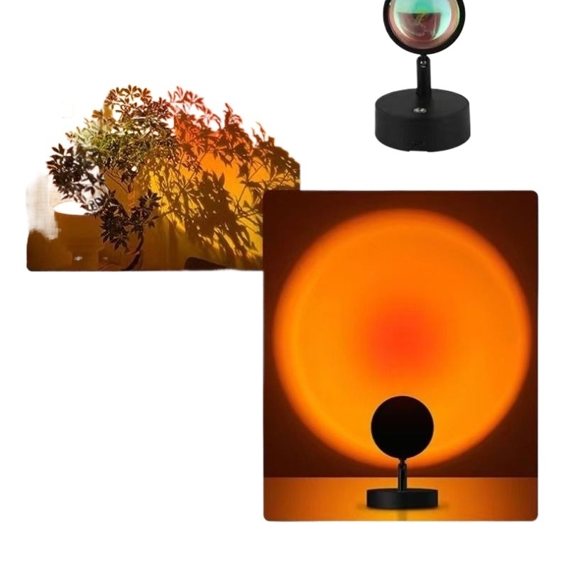 Lampa zalaska sunca – geometrijska noćna svjetiljka za dnevni boravak i spavaću sobu, USB napajanje, stojeća ili stolna lampa
