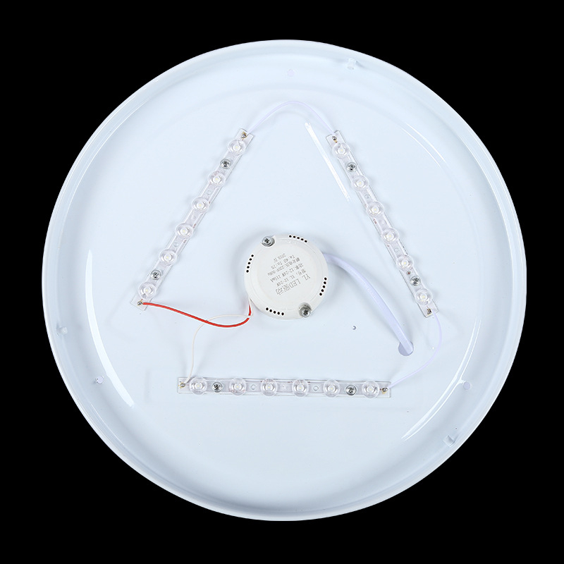 Plafon din acril alb pentru coridoare, holuri și balcoane, design simplu în formă de pâine, LED circular ultra-subțire