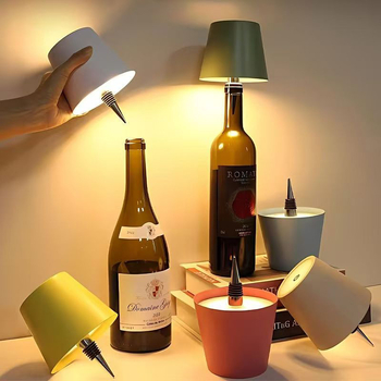 USB LED stolna lampa u obliku boce vina, USB punjenje, za restoran i bar, ambijentalna noćna rasvjeta s podesivim intenzitetom