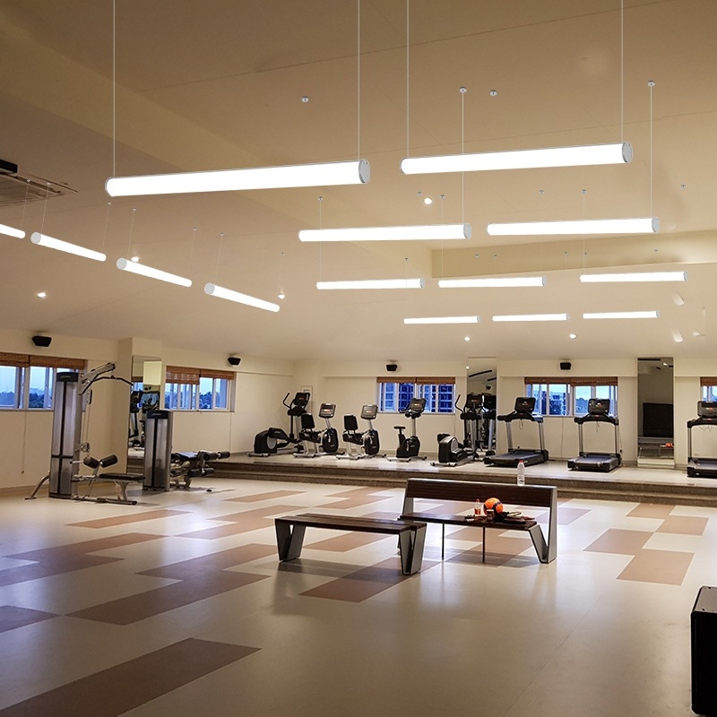LED traka viseća svjetilica za ured, duga cilindrična cijevna svjetilica za studio i dvoranu za sastanke