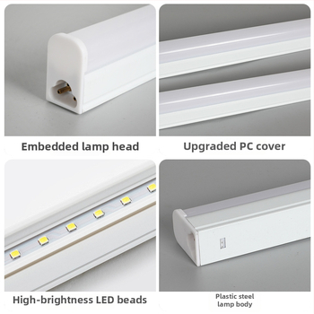 T5 farebná LED trubica, hliník-plast, integrované farebné svetlo, 18W, 1,2 m, 96LED 2835, 1500 lm, 120° uhol lúmenov