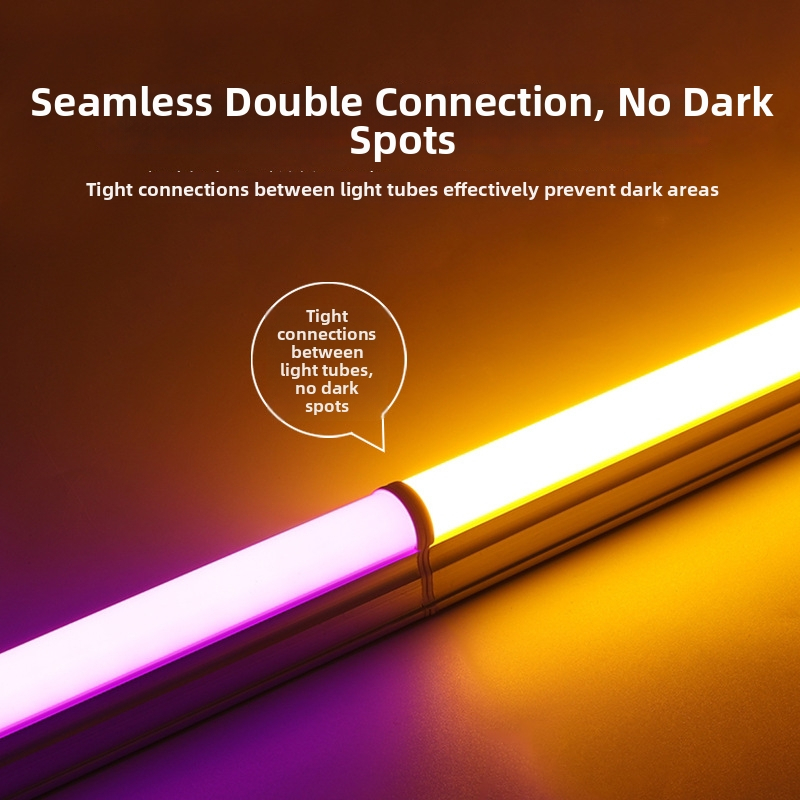 T5 farebná LED trubica, hliník-plast, integrované farebné svetlo, 18W, 1,2 m, 96LED 2835, 1500 lm, 120° uhol lúmenov