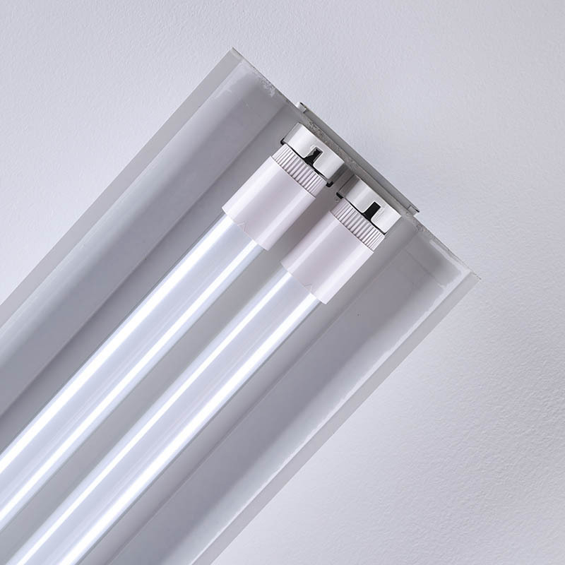 T8 LED dvostruki nosač s poklopcem, dužina 1,2 m, 36 W, G13 priključak, metalno kućište