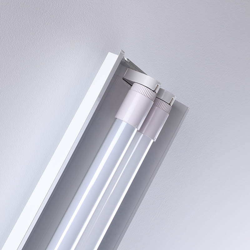 T8 LED dvostruki nosač s poklopcem, dužina 1,2 m, 36 W, G13 priključak, metalno kućište