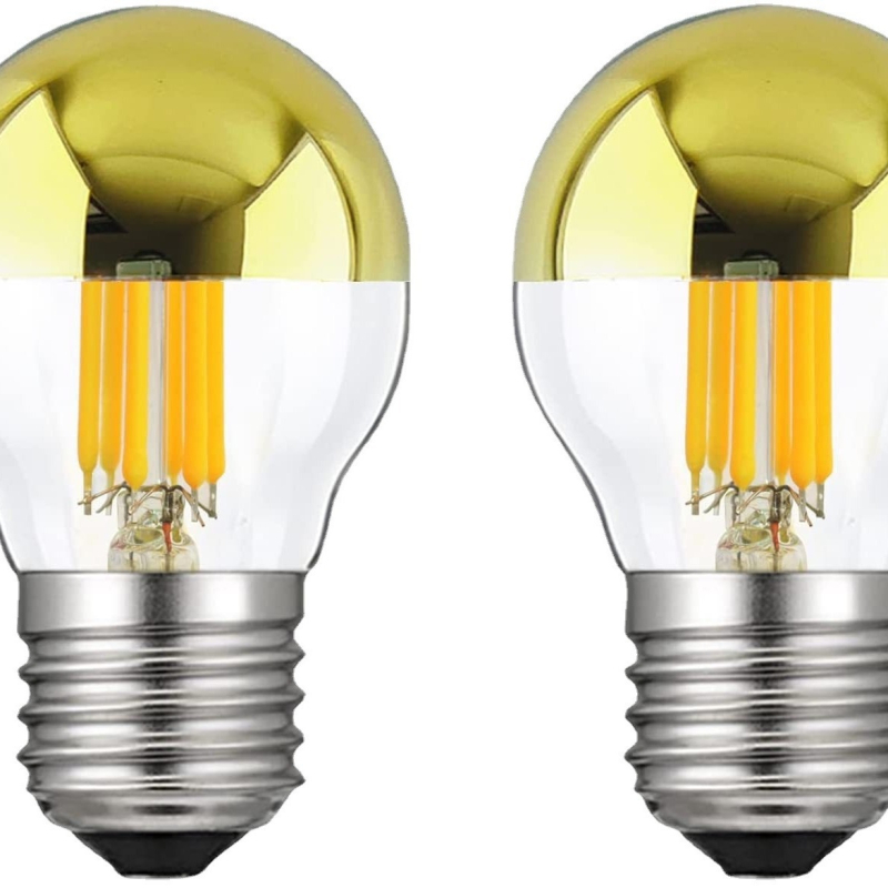 LED žarulja s vlaknom A60, poluplatirana kugla, 220V, E27, dekorativna rasvjeta sa srebrnim vrhom