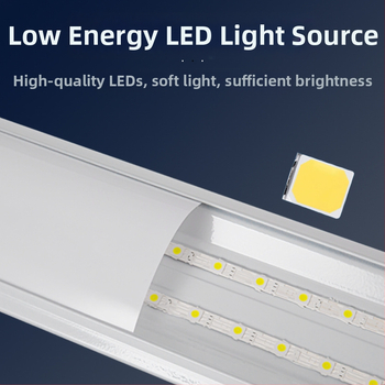 LED интегрирана лампа с три защитни функции за пречистване, LED лента 1,2 м, водоустойчива, 18W–40W