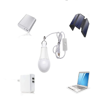 USB LED žarulja, USB napajanje, DC 5V, 5W, s kukom za kačenje, noćna rasvjeta za studentski dom i kampiranje