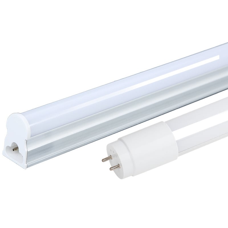 LED лента за осветление T8, пълен комплект със скоби, интегриран таванен профил T5, офис 1,2 м, дневна светлина 18W