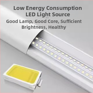 LED integrované pásové svetlo, úsporné, ultra jasné denné svetlo, kompletná sada, vhodné pre kancelárie a domov, trubka s filtráciou a trojnásobnou ochranou