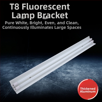 LED fluorescenčná lampa so stojanom a krytím, dvojitá trubka, T8, núdzové osvetlenie