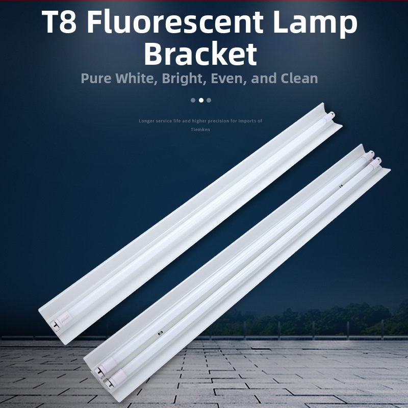 LED fluorescenčná lampa so stojanom a krytím, dvojitá trubka, T8, núdzové osvetlenie