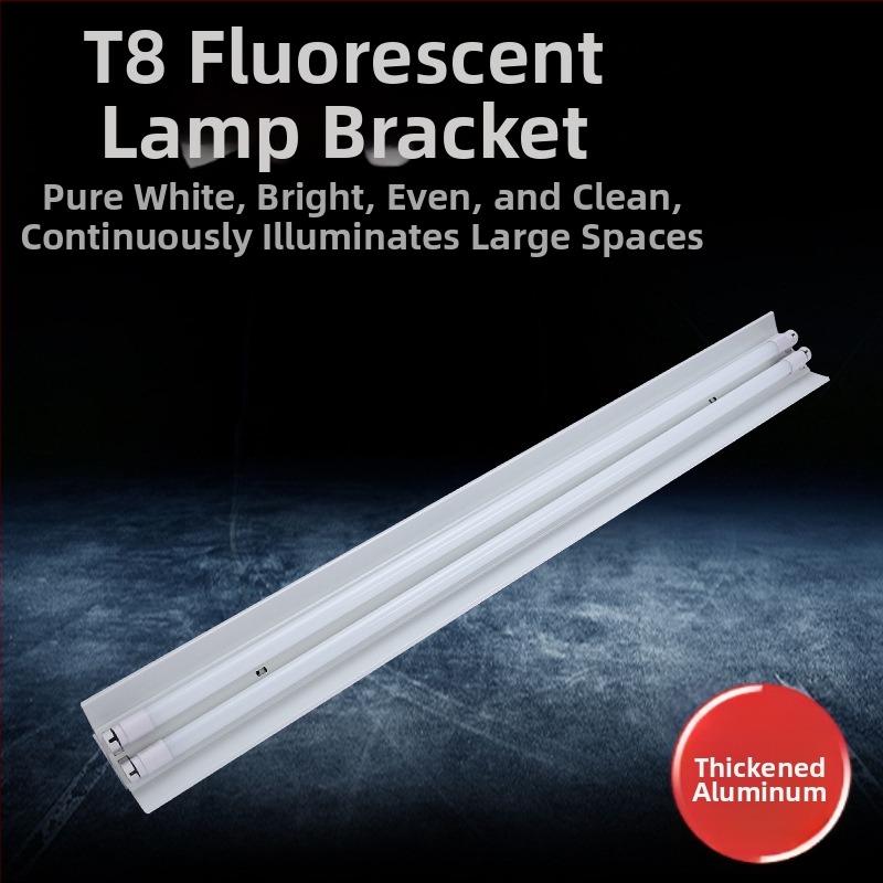 LED fluorescenčná lampa so stojanom a krytím, dvojitá trubka, T8, núdzové osvetlenie