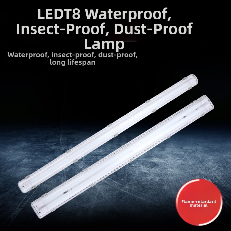 LED T8 dvojitá trojochranná núdzová fluorescenčná lampa s držiakom