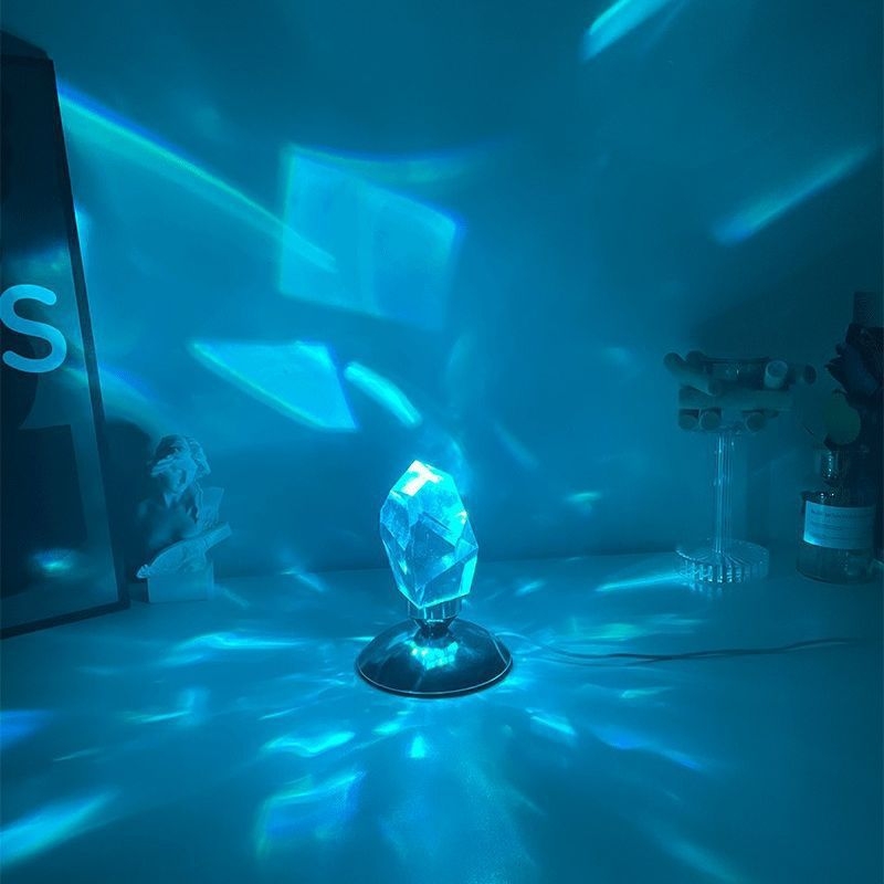 Kristalna noćna stolna lampa, modern minimalistički dizajn, dekorativno ambijentalno osvjetljenje s USB napajanjem