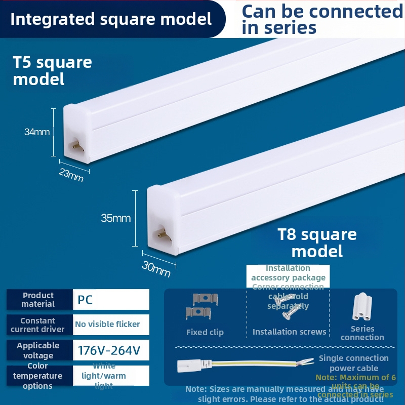 LED cijev T5/T8, integrirana, duljine 1,2 m, 18W, dnevna svjetlost, s nosačem za pročišćivanje, G13