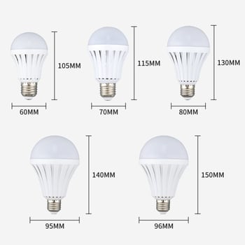 E27 LED punjiva nužna žarulja za kućnu upotrebu, 5-15 W, automatski se upali pri dodiru s vodom