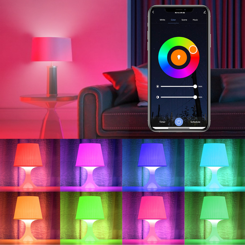 Bluetooth RGB-CW pametna žarulja s podešavanjem osvjetljenja i boje, glasovno upravljanje Smart Life