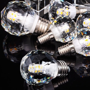 Kristalna LED žarulja, E27 baza, regulacija svjetline, moderno osvjetljenje za spavaću sobu i blagovaonicu.