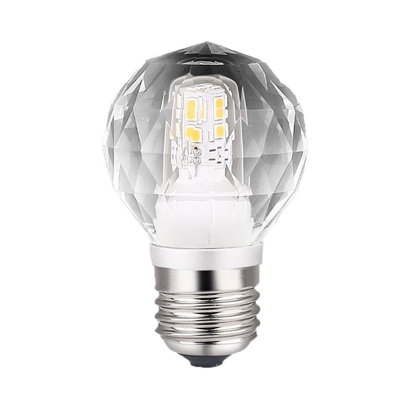 Kristalna LED žarulja, E27 baza, regulacija svjetline, moderno osvjetljenje za spavaću sobu i blagovaonicu.