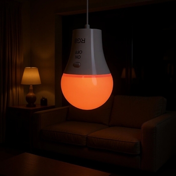 RGB dodirno upravljana ambijentalna LED žarulja s baterijom, neprekidno podešavanje jačine svjetla, E27 navoj, USB žarulica