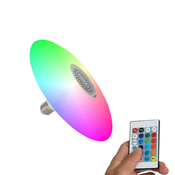 LED UFO svjetlo s Bluetooth glazbom, pametno daljinsko upravljanje, RGB promjena boja, E27 utičnica