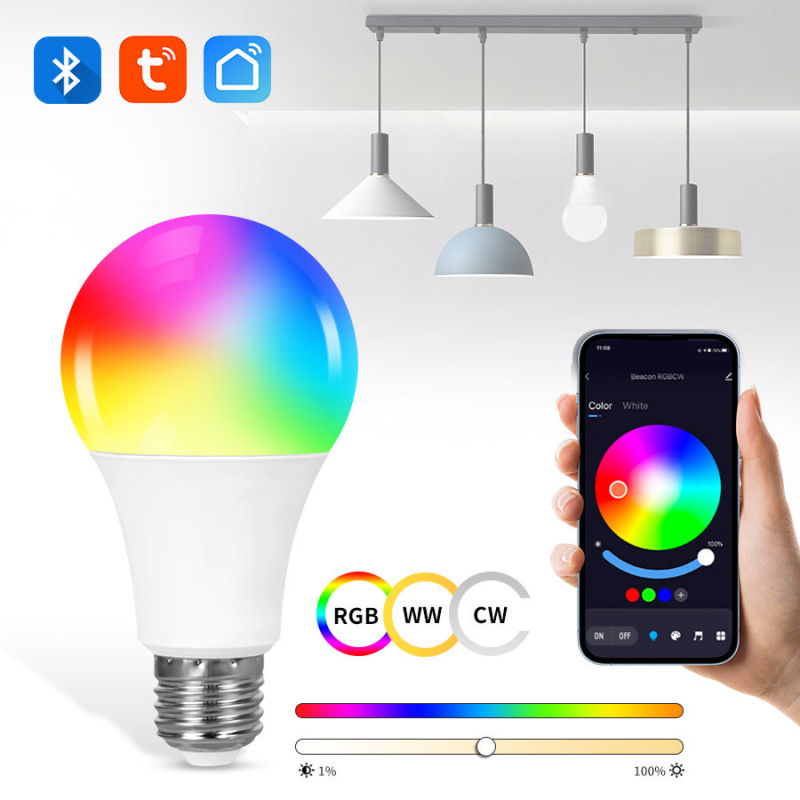 Graffiti Pametna Bluetooth LED Žarulja s upravljanjem preko aplikacije i Alexa glasovno upravljanje, RGBW, E27