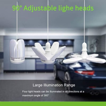 Sklopiva LED lampa s E27 utičnicom, energetski učinkovita bijela svjetlost, za dom, internat i garažu
