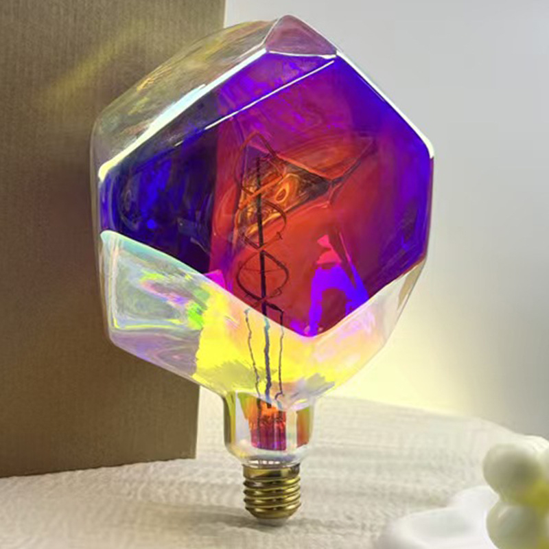 DIY LED žarulja s premazom meteoritom, E27/E26, dekorativna svjetiljka s LED filamentima, 4W, staklena vanjska