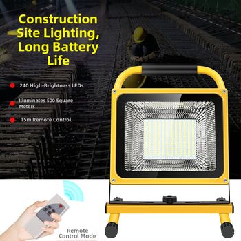 Dobíjateľný LED reflektor pre domáce núdzové osvetlenie; prenosná ultra jasná LED lampa pre výpadky prúdu, vonkajšie stavby a kempovanie.