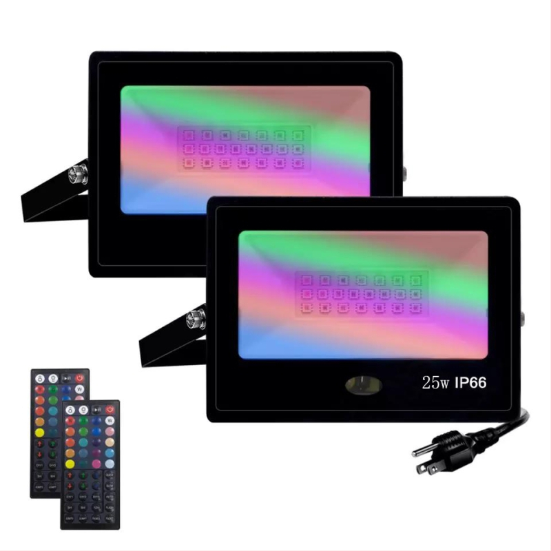 RGB reflektor pre vonkajšie osvetlenie stromov a záhrady s LED s meniacimi farbami