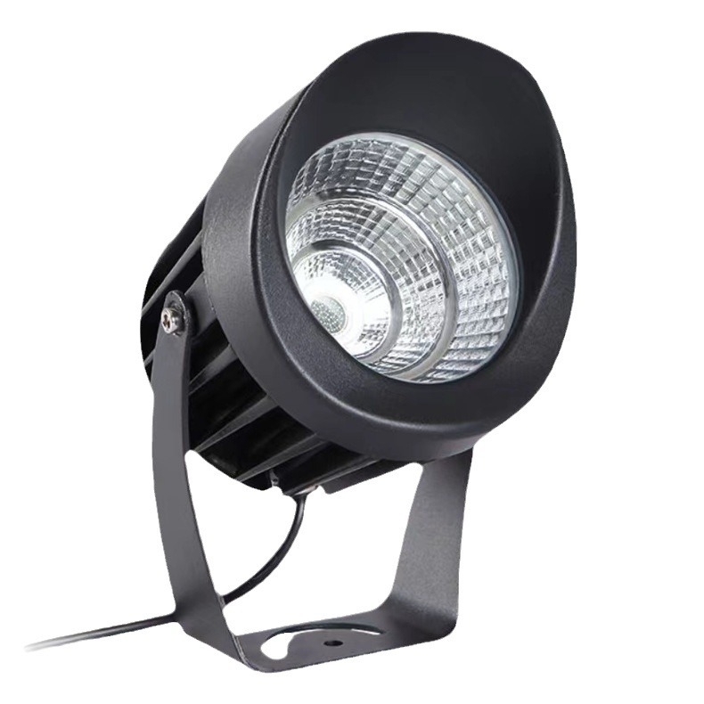 COB LED εξωτερικός ανθεκτικός προβολέας τοπίου για κήπο και αυλή, εγκατάσταση στο έδαφος, 10W, IP66, 220V, αλουμίνιο, δέσμη 36°, CRI 80
