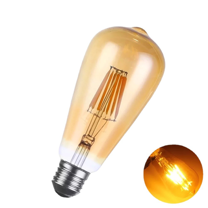 ST64 smeđa vintage LED žarulja s filamentom, E27, 4W