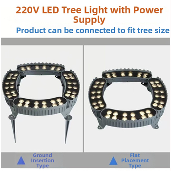 Externý kruhový reflektor pre stromy a záhradu, IP65 RGB farebné osvetlenie