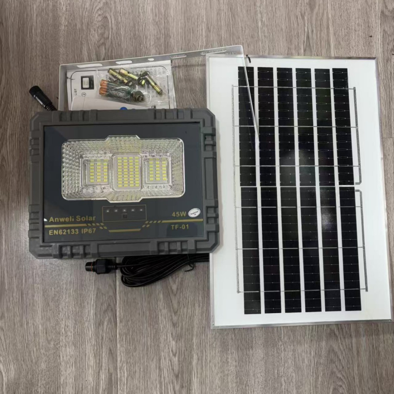 45W LED solarni reflektor za vanjsku upotrebu, vodootporan vrtni prožektor, visoka svjetlina kućnog solarnog osvjetljenja
