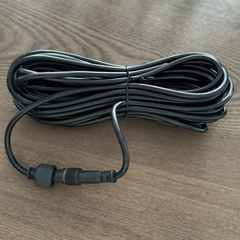 Produžni kabel za solarnu lampu s dvostrukim pin konektorom, vodootporan, UV-otporan, za projektor ili ulično osvjetljenje, produženi debeli kabel