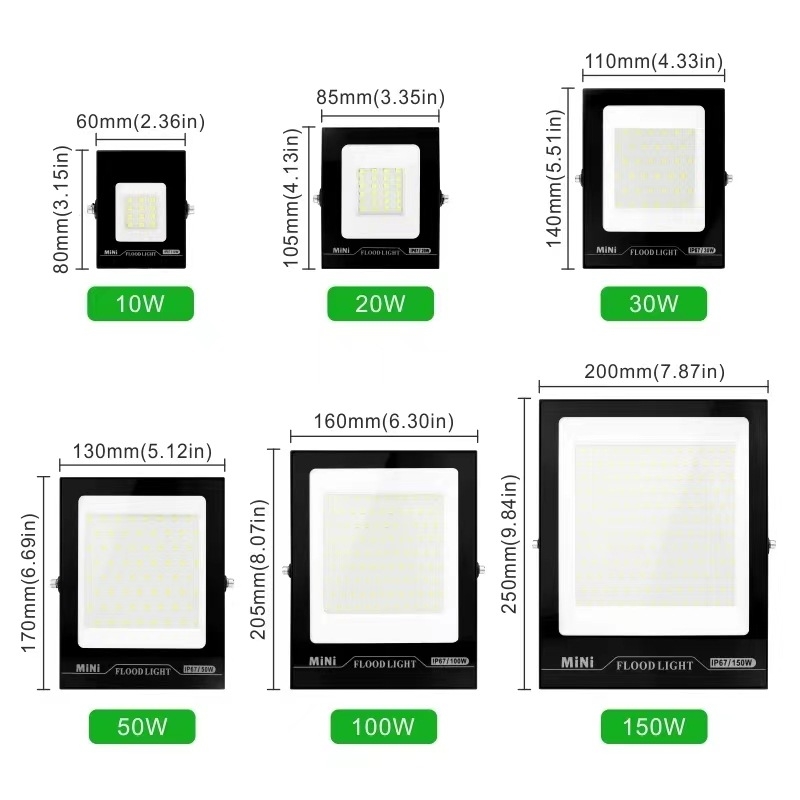 LED reflektor za vanjsku rasvjetu, 200W, IP65 vodootporan, energetski učinkovit, za dvorište i vrt, 6500K/3000K