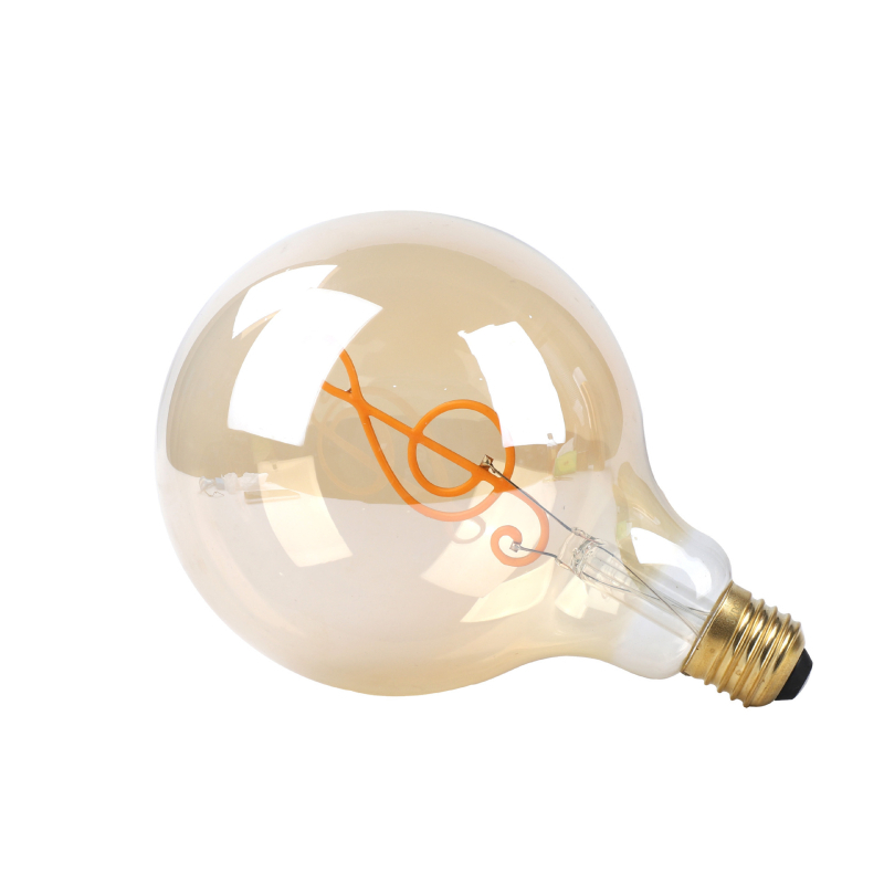 LED lampica sa slovom i notnim motivom, topla žuta, regulabilna, prilagodljiva unutarnja lampa s Edison E27 žaruljom