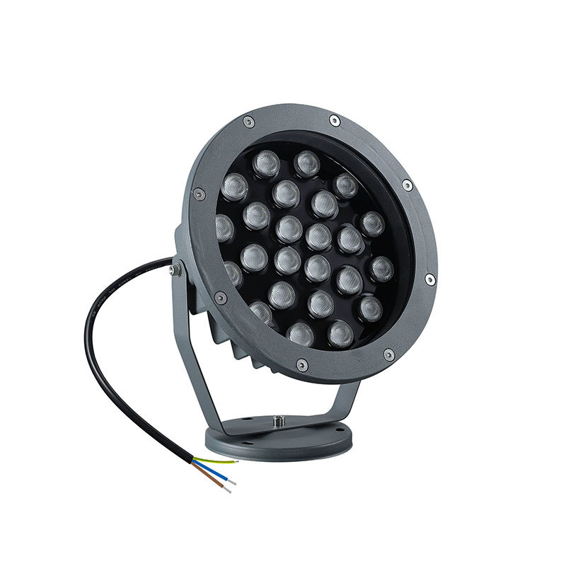 LED kružni reflektor, vodootporan, ugrađen u tlo za vanjsko osvjetljenje travnjaka i dvorišta, DMX512 šareni krajinski osvjetljenje, rasvjeta za drvo