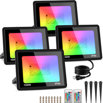 Vanjski LED RGB reflektor s promjenom boja, pejzažno osvjetljenje za vrt i dvorište (10W, IP65, aluminij)