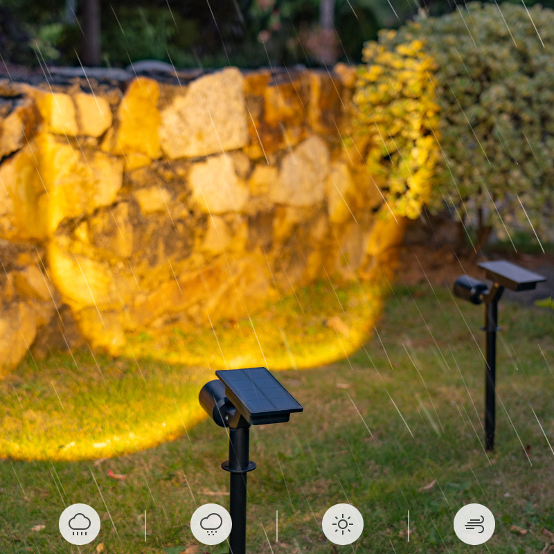 Nova solarna lampa za travu za vanjski dvorište, dekorativno osvjetljenje dvorišta i puta, podesivi solarni reflektor