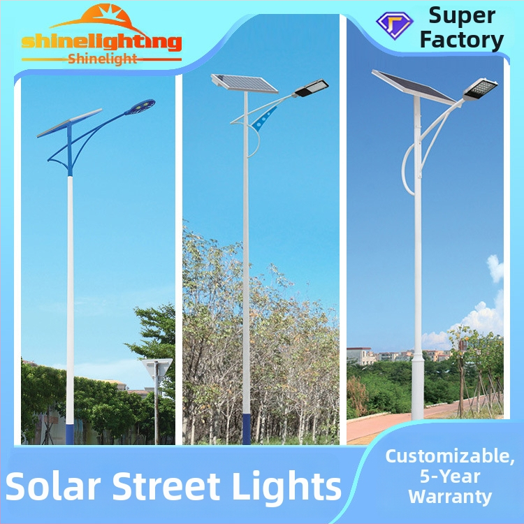 Yaoxuan Lighting Solarno ulično svjetlo, 6 m, LED 60W, IP65, Rasvjeta ruralne ceste