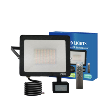 IP66 vodootporan vanjski LED reflektor s PIR senzorom, daljinskim upravljanjem, regulacijom jačine i boje za dvorište