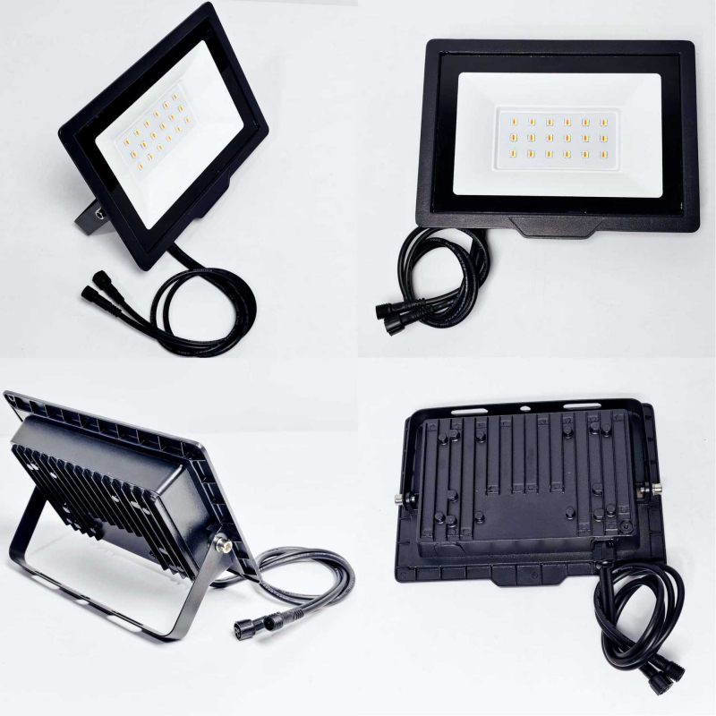RGB LED прожектор за стена и ландшафтно осветление на открито, IP66 водоустойчив, 100W, димируем, WS2811 контролер