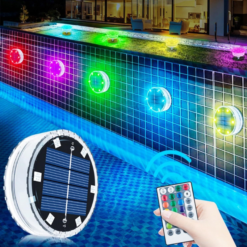 Solarna podvodna LED svjetiljka za bazen, vrt i ribnjak – dekorativno vanjsko osvjetljenje za atmosferu