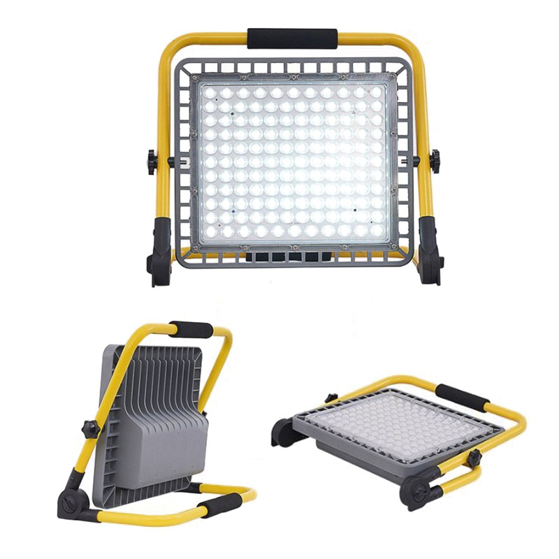 LED punjivi reflektor – vanjska vodootporna prijenosna radna svjetiljka za gradilište, 100 LED, 3000 lm, IP65