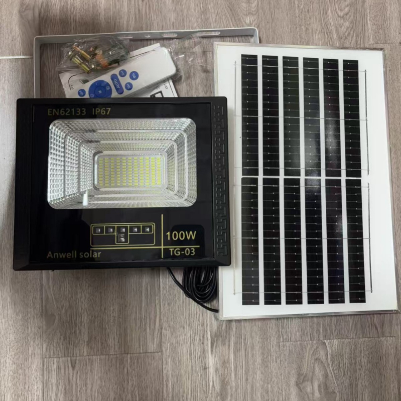 100W LED reflektor s solarnim pogonom, vanjski IP65, senzor pokreta, rasvjeta za vrt i dom