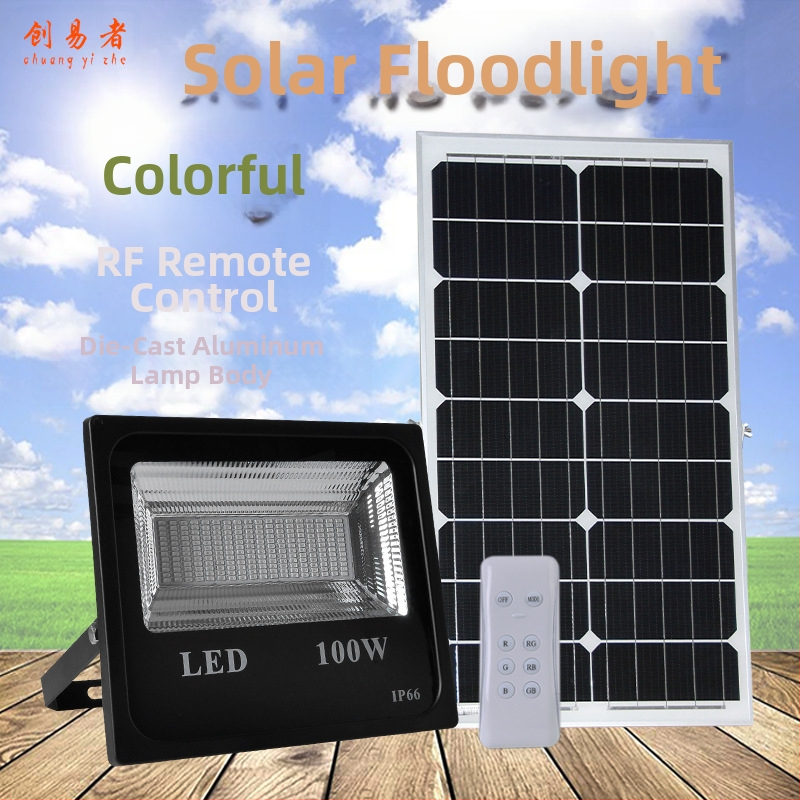 Solarni RGB reflektor 100W s daljinskim upravljanjem za vanjski dvorište i travnjak