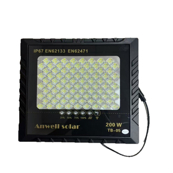 200W vanjski solarni reflektor, Tb serija, IP65, LED panel s efektom zvjezdanog neba, 350×350 mm, daljinsko upravljanje