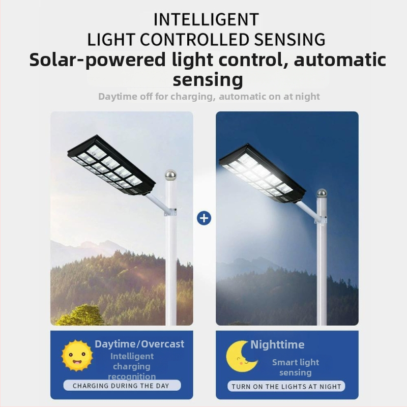 Integrirana solarna ulična rasvjeta za ceste i vrtove, LED visokih snaga, IP66, daljinsko upravljanje, radar, modeli 400W/500W/600W