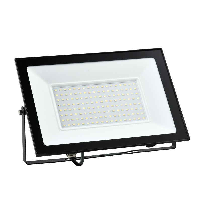 Kültéri LED reflektor 100W, IP66, 160° fénycsugár szög, 8000 lm, alumínium ház, fekete, 144 LED-dióda